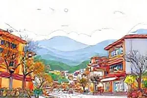纸灯笼与铁皮猫封面，雨夜里被纸灯笼照亮的铁皮小猫