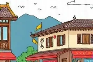 电梯尽头的雨封面，深夜电梯门开向一条下着雨的走廊